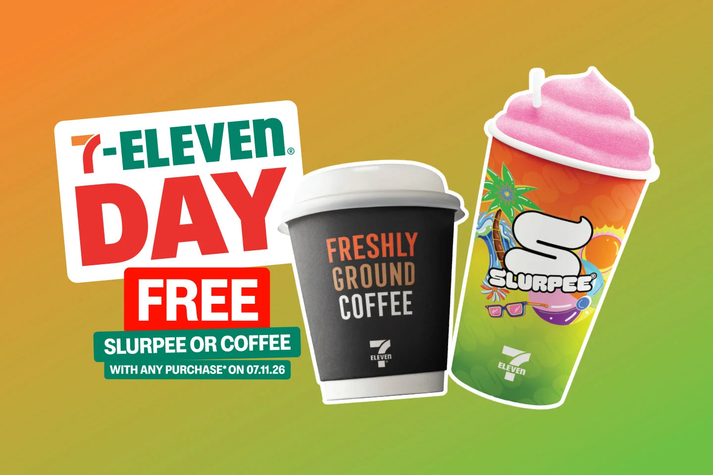 7-Eleven Day 2026: Free Slurpee or Coffee with Any Purchase on November 7 1 7-Eleven Day 2026: Free Slurpee or Coffee with Any Purchase on November 7