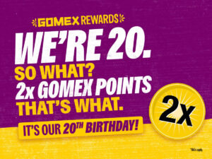 Guzman y Gomez Offers Double GOMEX Points for 20th Birthday Until October 11 1 Guzman y Gomez Offers Double GOMEX Points for 20th Birthday Until October 11 1