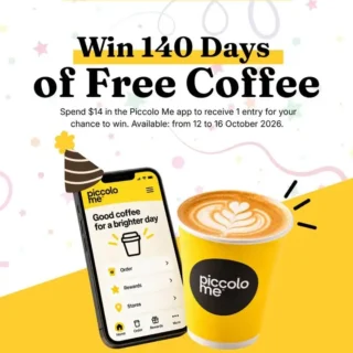 Piccolo Me Celebrates 14th Birthday With $3 Coffees, $7 Red Bull Infusions and 140 Days of Free Coffee Giveaway 2